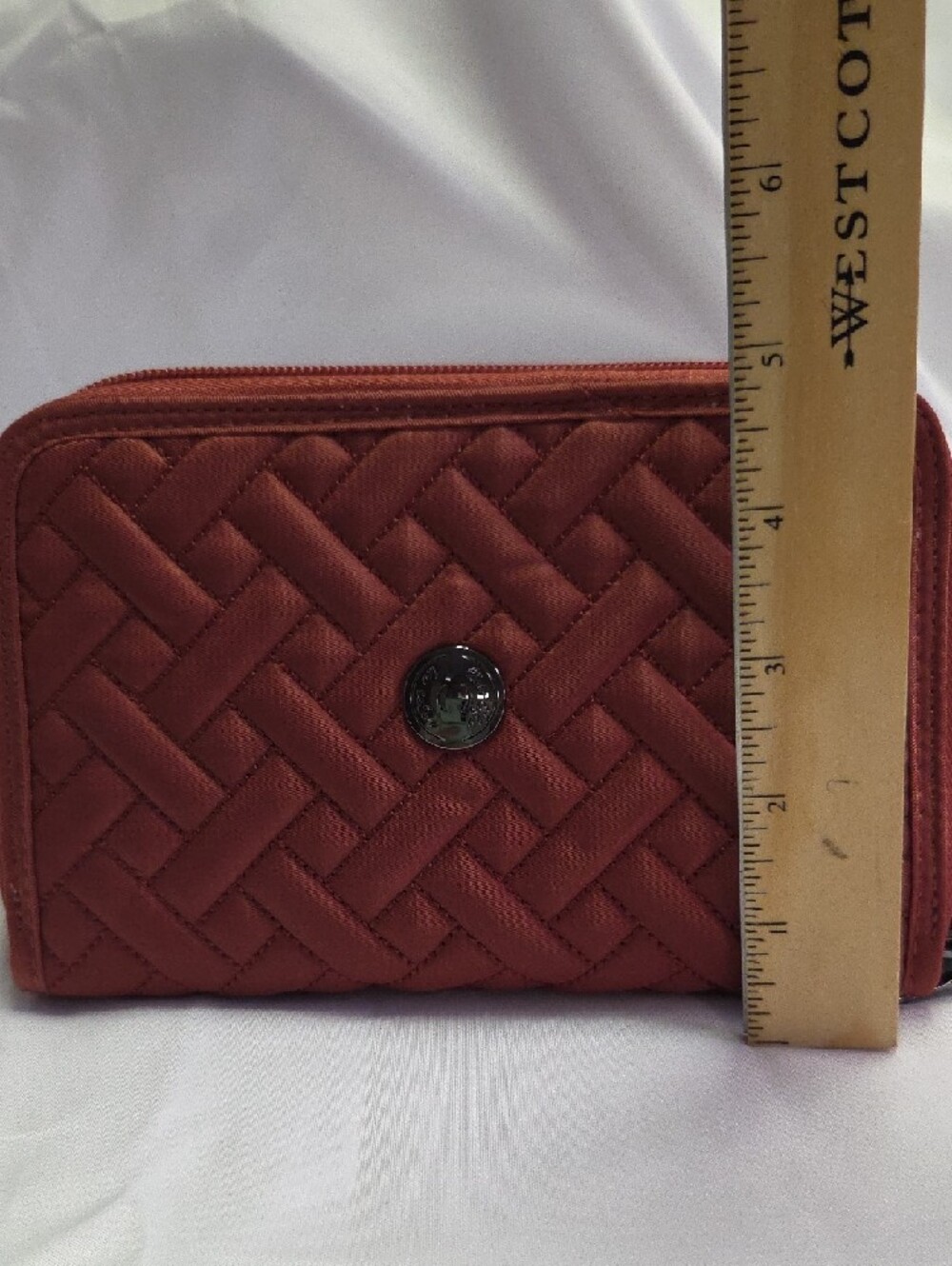 lug Quilted Crossbody Bag in Brick Red - Picture 3 of 9